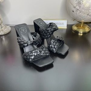 Missguided Black Chunky Heels